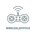 Wireless joystick vector line icon, linear concept, outline sign, symbol