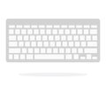 Wireless keyboard vector flat isolated