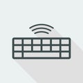 Wireless keyboard - Vector flat minimal icon