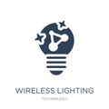 wireless lighting icon in trendy design style. wireless lighting icon isolated on white background. wireless lighting vector icon