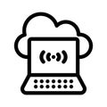 Wireless line Vector icon which can easily modify or edit