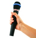 Wireless microphone in hand