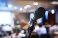 Wireless microphone in seminar room