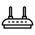 Wireless modem icon, outline style