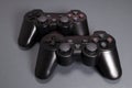 Wireless modern joysticks gamepad on gray