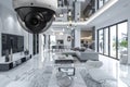 Wireless, monitored security concept employs an automated alert system with hidden cameras for creative, watchful prevention and p