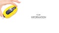 Wireless mouse in hand pattern Royalty Free Stock Photo