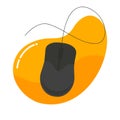 wireless mouse and mouse pad icon design vector flat isolated illustration Royalty Free Stock Photo