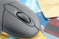 Wireless mouse over credit cards