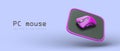 Wireless mouse on pad. Professional gaming and working tool