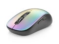 Wireless mouse with rainbow effect isolated on white background Royalty Free Stock Photo