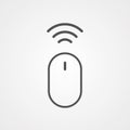 Wireless mouse vector icon sign symbol Royalty Free Stock Photo