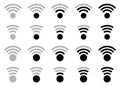 Wi fi igns set 3 Royalty Free Stock Photo