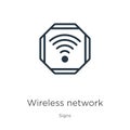 Wireless network icon vector. Trendy flat wireless network icon from signs collection isolated on white background. Vector