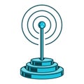 Wireless Network icon. Wifi sign isolated on a white background. Color line art. Retro design. Royalty Free Stock Photo