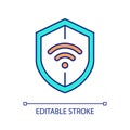 Wireless network safety RGB color icon
