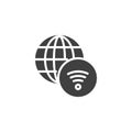 Wireless network signal vector icon Royalty Free Stock Photo