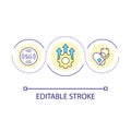 Wireless network technology in healthcare industry loop concept icon