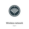 Wireless network vector icon on white background. Flat vector wireless network icon symbol sign from modern signs collection for