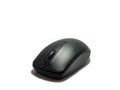 wireless optical black mouse with white background Royalty Free Stock Photo
