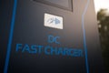 Wireless payment - Electric charger at a parking lot - DC Fast Charger in Eastern Europe Latvia Riga