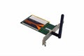 Wireless PCI Adapter isolate on white background close-up Royalty Free Stock Photo