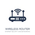 Wireless router icon. Trendy flat vector Wireless router icon on Royalty Free Stock Photo