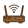Wireless router icon vector design template basic RGB