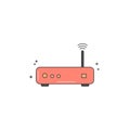 Wireless router icon vector isolated on white background