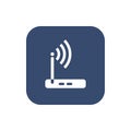 Wireless router icon wifi adsl ethernet modem hub . Royalty Free Stock Photo