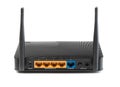 Wireless router for internet connections. The view from the rear Royalty Free Stock Photo