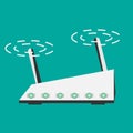 Wireless Router Isolated flat style wifi Royalty Free Stock Photo
