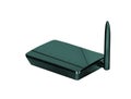 Wireless router isolated on white Royalty Free Stock Photo