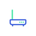 Wireless router line icon