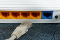 Wireless Routers and Networking Cable Royalty Free Stock Photo