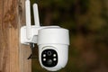 Wireless security camera on post