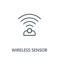 Wireless Sensor outline icon. Thin line style from smart home icons collection. Pixel perfect simple element wireless