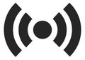 Wireless signal icon. Broadcast symbol in simple line style