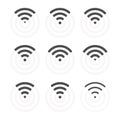 Wireless signs set, wifi icons