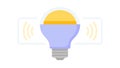 Wireless Smart Light Bulb Control Icon, vector design Generative AI Royalty Free Stock Photo