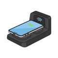 Wireless Smartphone Charging Station Illustration Royalty Free Stock Photo