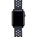 Wireless smartwatch in a square glossy black case with a blank screen for a logo or label