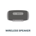 Wireless Speaker flat icon. Color simple element from phone accessories collection. Creative Wireless Speaker icon for Royalty Free Stock Photo