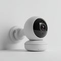 Wireless Surveillance Camera Dome Shaped White on Wall with Modern Design Royalty Free Stock Photo