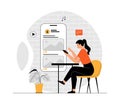Wireless technology concept. WiFi network communication. Sending files, uploading and downloading content