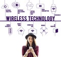 Wireless Technology Connected Drones Technology Concept Royalty Free Stock Photo