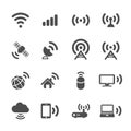 Wireless technology icon set, vector eps10 Royalty Free Stock Photo