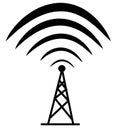 Wireless Tower Black Clip Art