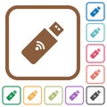 Wireless usb stick simple icons