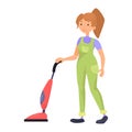 Wireless vacuum cleaning flat icon. Colored vector element from cleaning lady collection. Creative Wireless vacuum